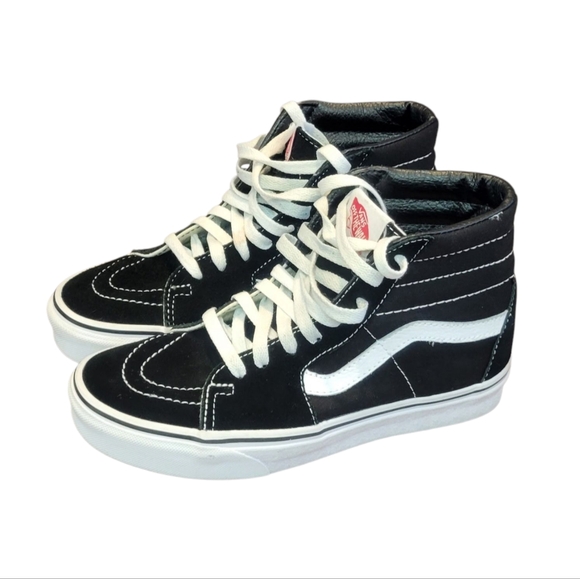 VANS SK8-HI Black Canvas Suede Lace  Up - Picture 2 of 9